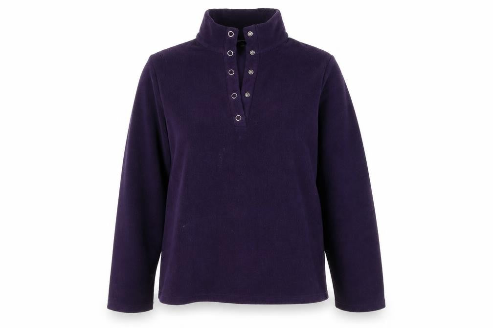 Womens UK Size XS Lands' End Purple Henley Sweatshirt
