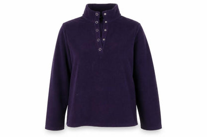 Womens UK Size XS Lands' End Purple Henley Sweatshirt