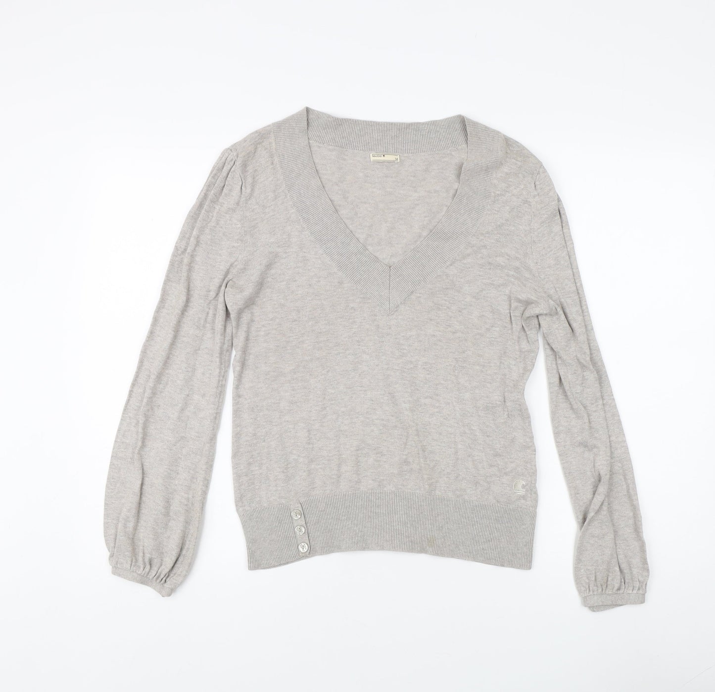 Womens UK Size 14 SoulCal Grey Pullover Jumper