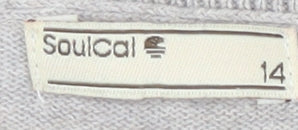 Womens UK Size 14 SoulCal Grey Pullover Jumper