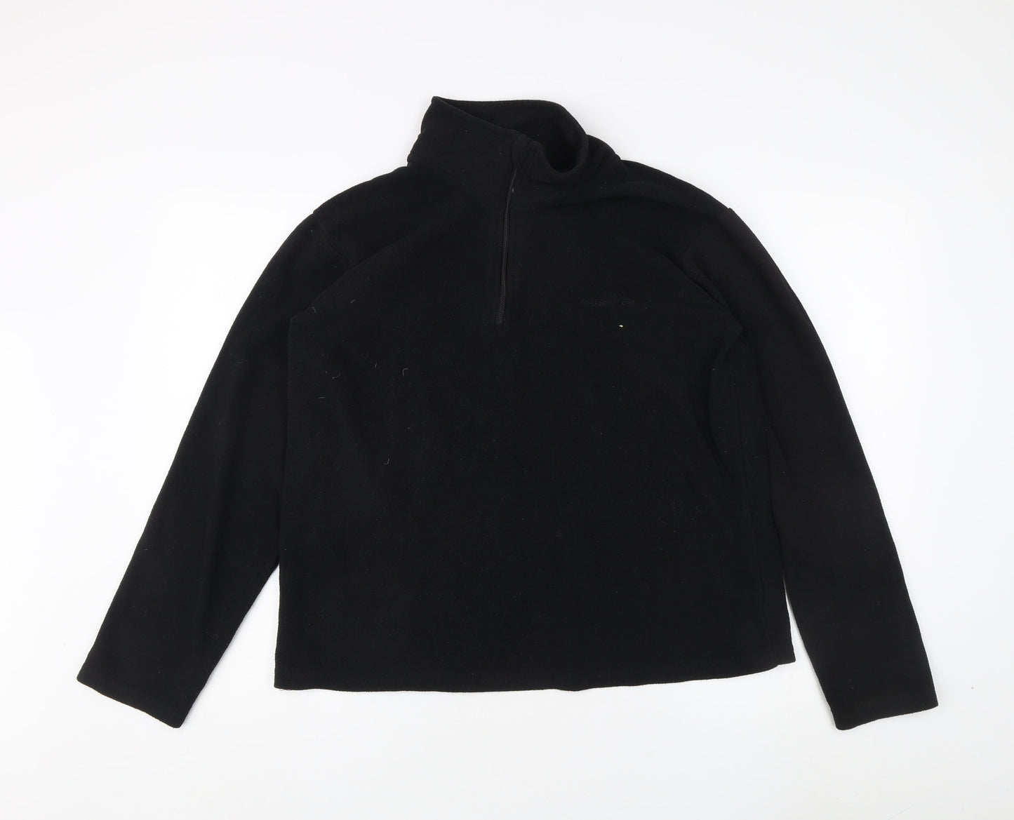 Unisex Adults UK Size M Freedom Trail Black 1/4 Zip Sweatshirt