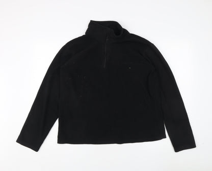 Unisex Adults UK Size M Freedom Trail Black 1/4 Zip Sweatshirt