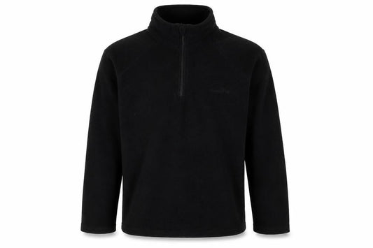 Front view of Freedom Trail Black Fleece 1/4 Zip Sweatshirt M