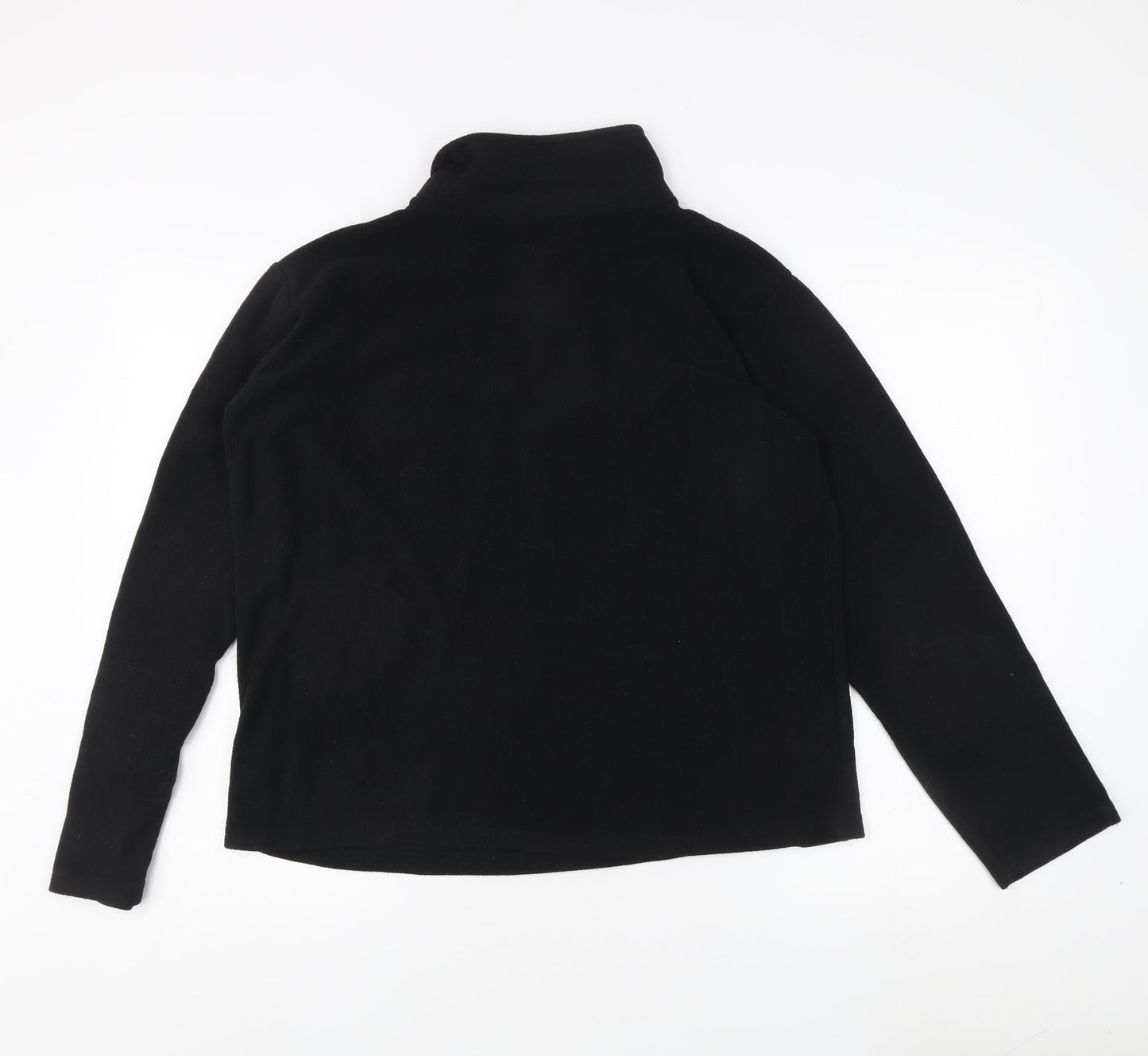 Unisex Adults UK Size M Freedom Trail Black 1/4 Zip Sweatshirt