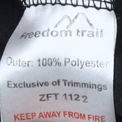 Unisex Adults UK Size M Freedom Trail Black 1/4 Zip Sweatshirt