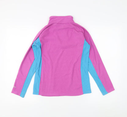 Trespass Girls Purple Fleece 1/2 Zip Sweatshirt Size 146
