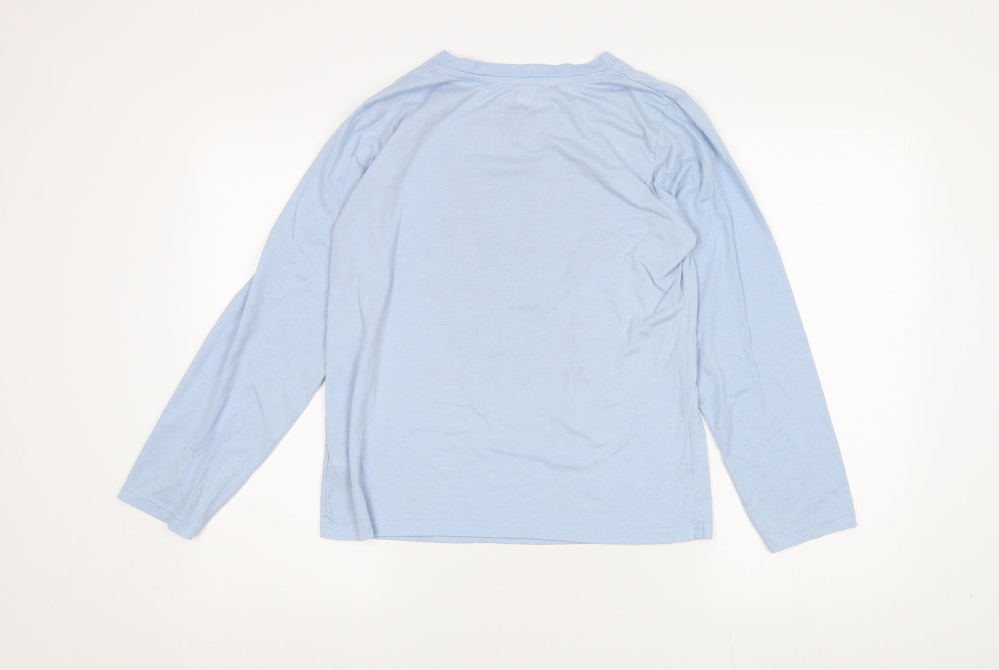 Womens UK Size S Disney Blue Basic T-Shirt