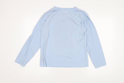 Womens UK Size S Disney Blue Basic T-Shirt