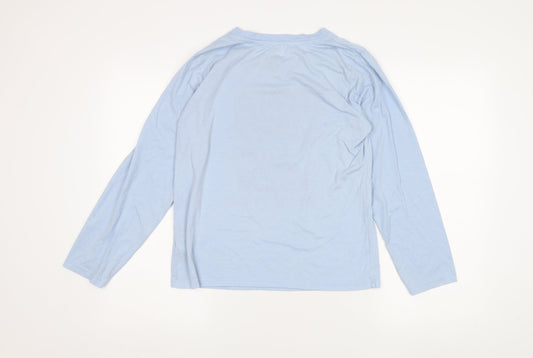 Womens UK Size S Disney Blue Basic T-Shirt