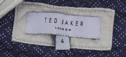 Womens UK Size L Ted Baker Beige Basic T-Shirt
