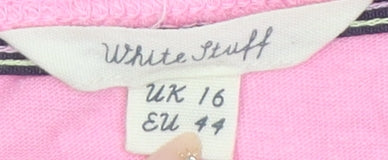 Womens UK Size 16 White Stuff Pink Basic T-Shirt