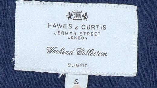 Hawes & Curtis Men's Blue Slim Fit Casual Shirt