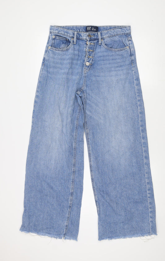 Gap Men's Blue Wide-Leg High-Rise Jeans Size 8