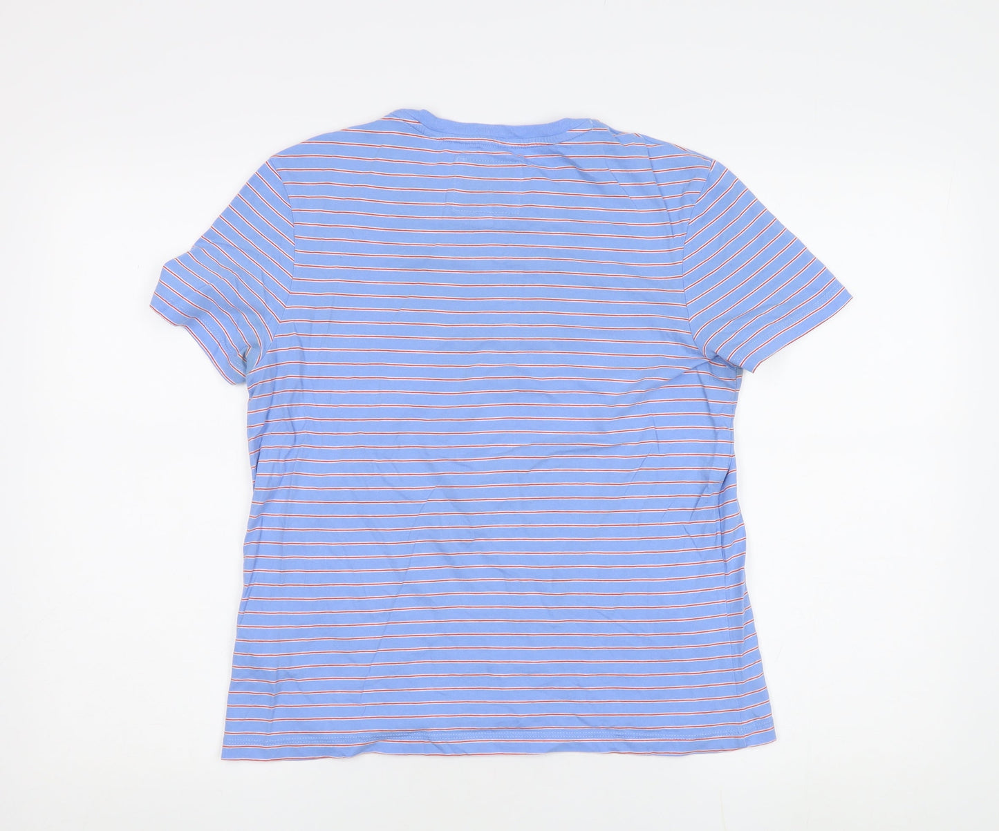 Jack Wills Women's Blue Striped Jersey T-Shirt Size 10