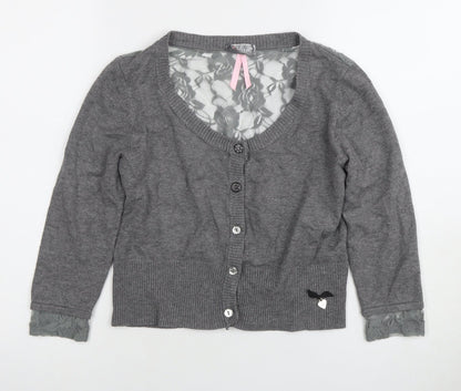Womens UK Size M Lipsy Grey Cardigan Jumper