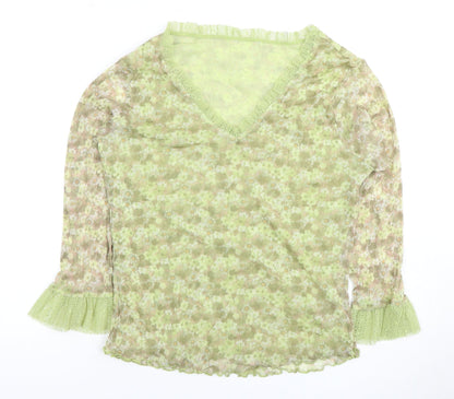 Womens UK Size 18 Marks and Spencer Green Basic Blouse