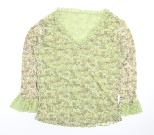 Womens UK Size 18 Marks and Spencer Green Basic Blouse