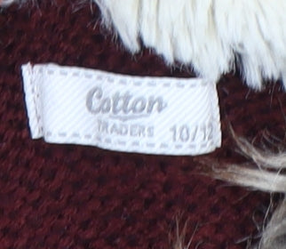 Cotton Traders Women's Claret Hooded Cardigan Size 10/12