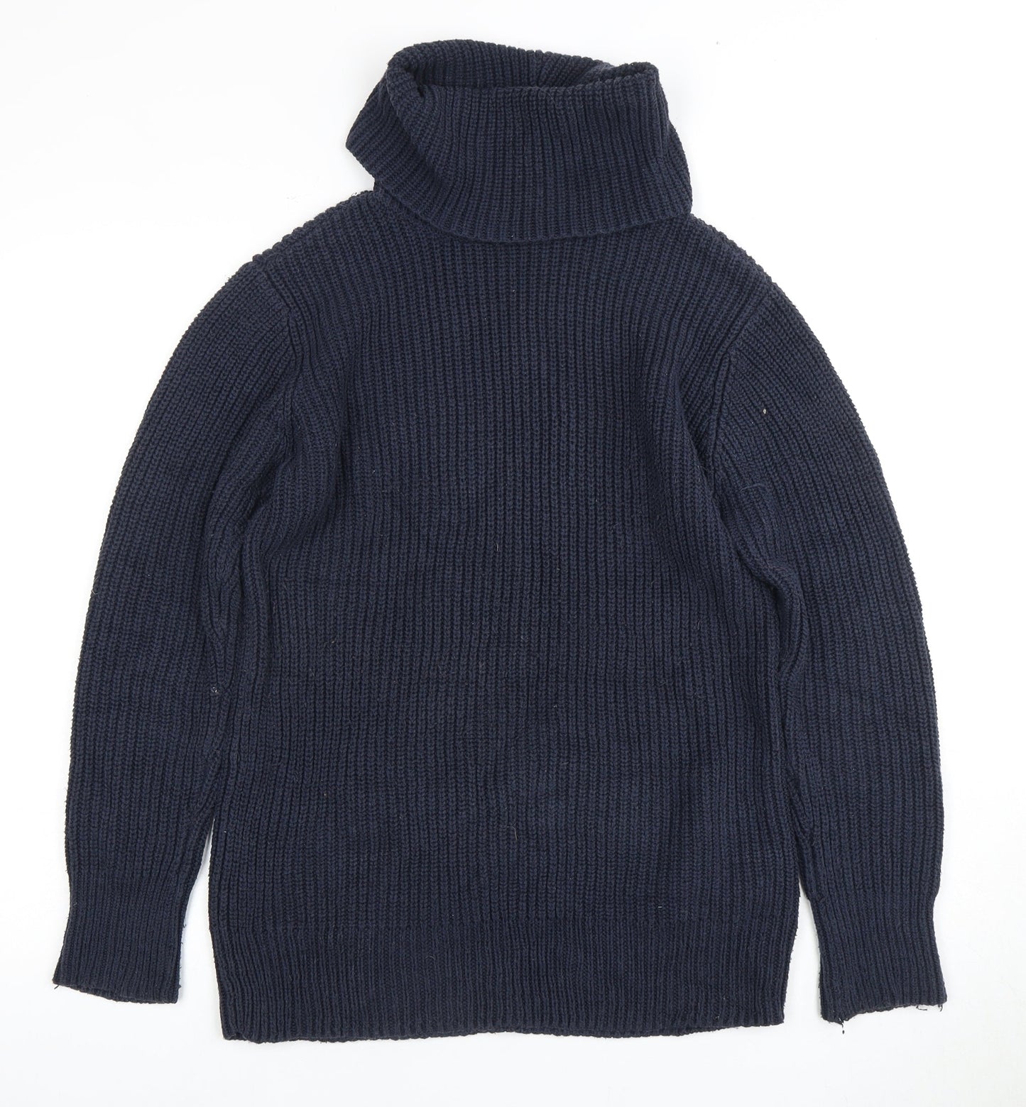 Abercrombie & Fitch Women's Blue Roll Neck Jumper M