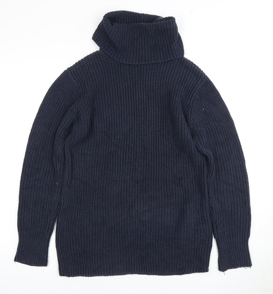 Abercrombie & Fitch Women's Blue Roll Neck Jumper M