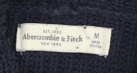 Abercrombie & Fitch Women's Blue Roll Neck Jumper M