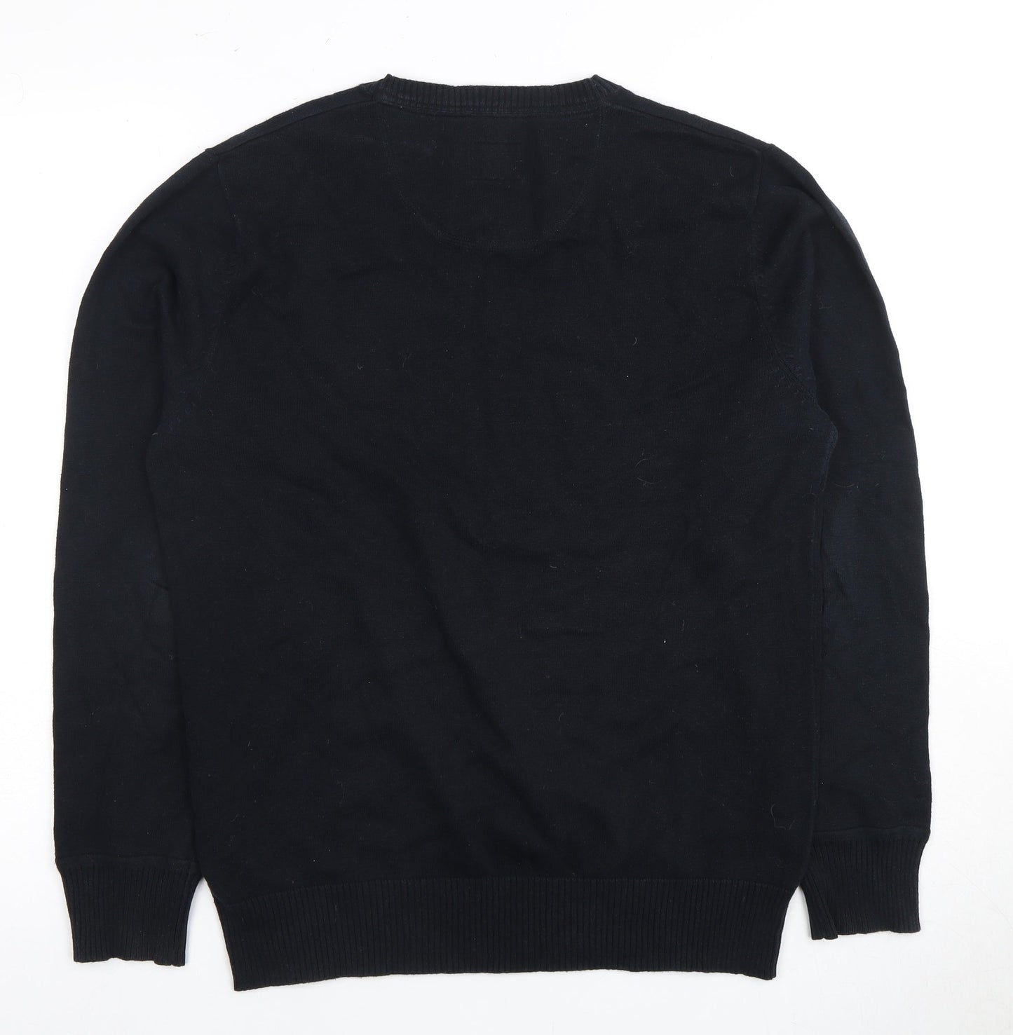 Firetrap Men's Black V-Neck Pullover Jumper M