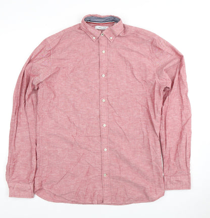 Mens UK Collar Size S JACK & JONES Smart Red  Dress Shirt