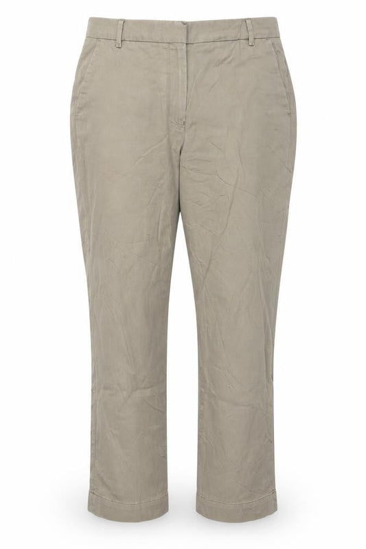 Reiss Women's Beige Cotton Trousers Size 10