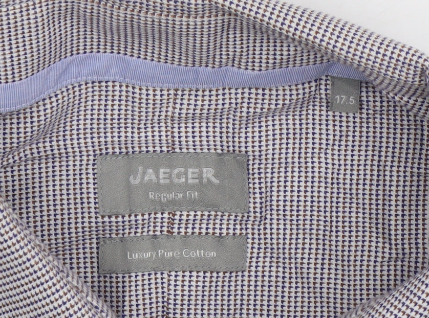 Mens UK Collar Size L Jaeger Smart Multicoloured  Dress Shirt