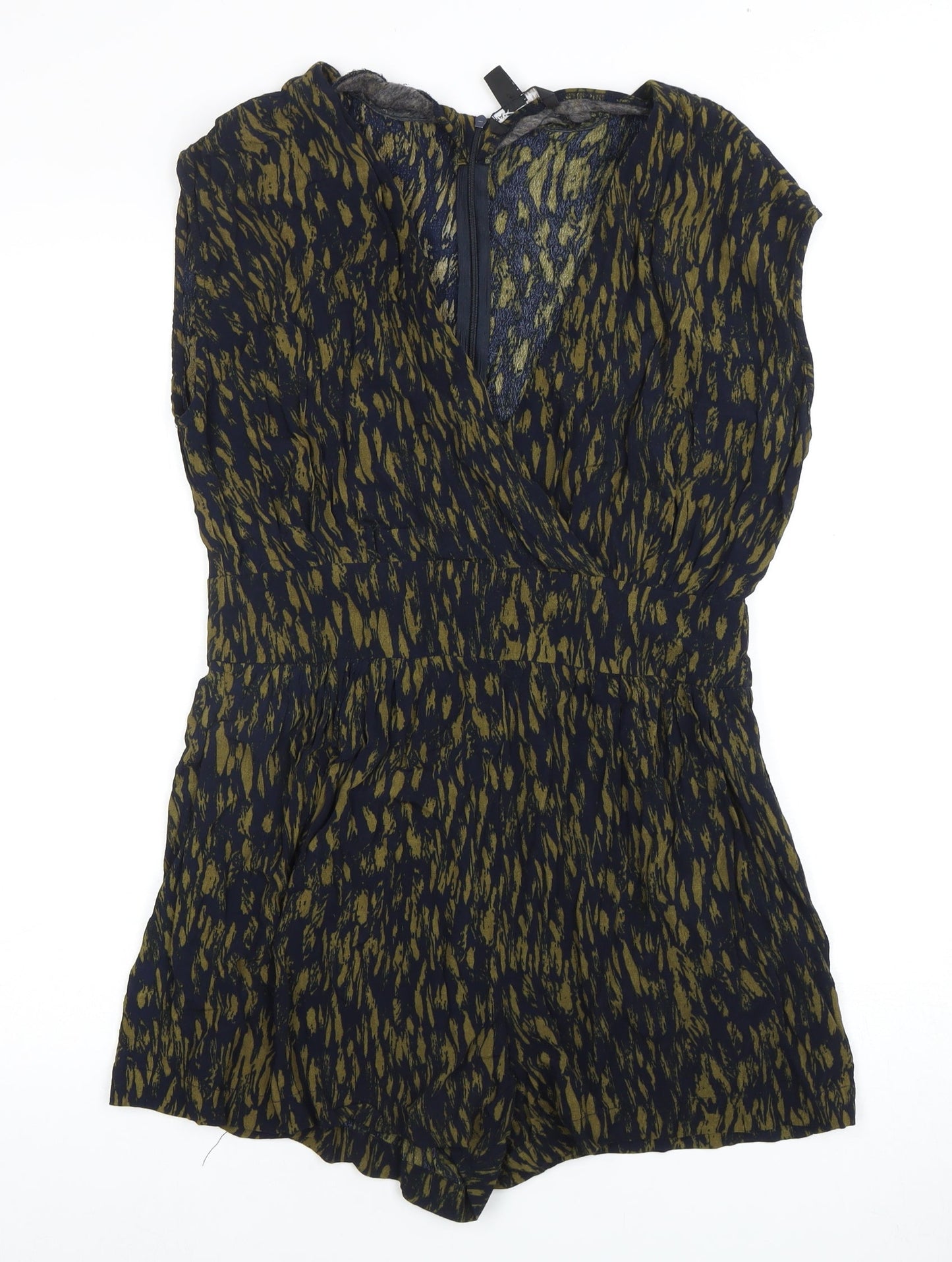 Mango Women's Black Playsuit Size 12 Short Sleeve