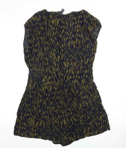 Mango Women's Black Playsuit Size 12 Short Sleeve