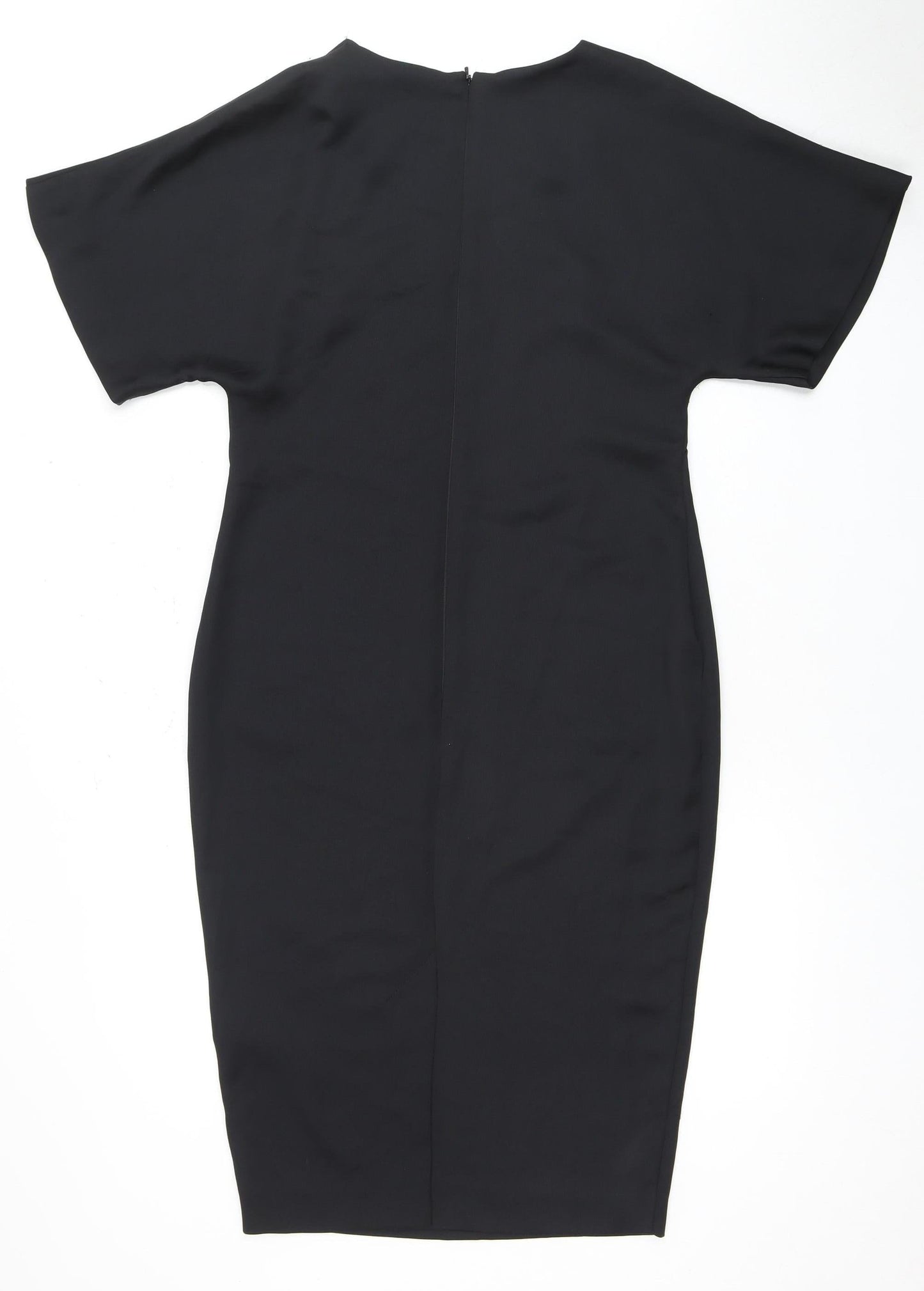 Debut Women's Black Sheath Dress, Size 8, Half Sleeve