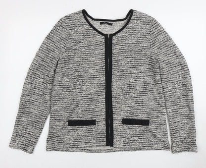 Bon Collection Women's M Black Cardigan, Round Neck