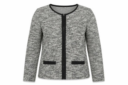 Bon Collection Women's M Black Cardigan, Round Neck