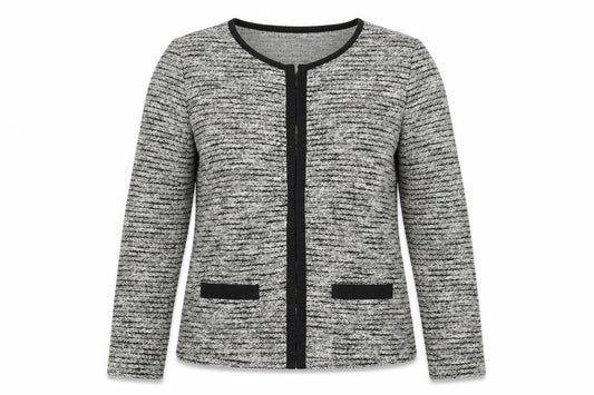 Bon Collection Women's M Black Cardigan, Round Neck