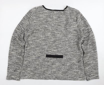 Bon Collection Women's M Black Cardigan, Round Neck