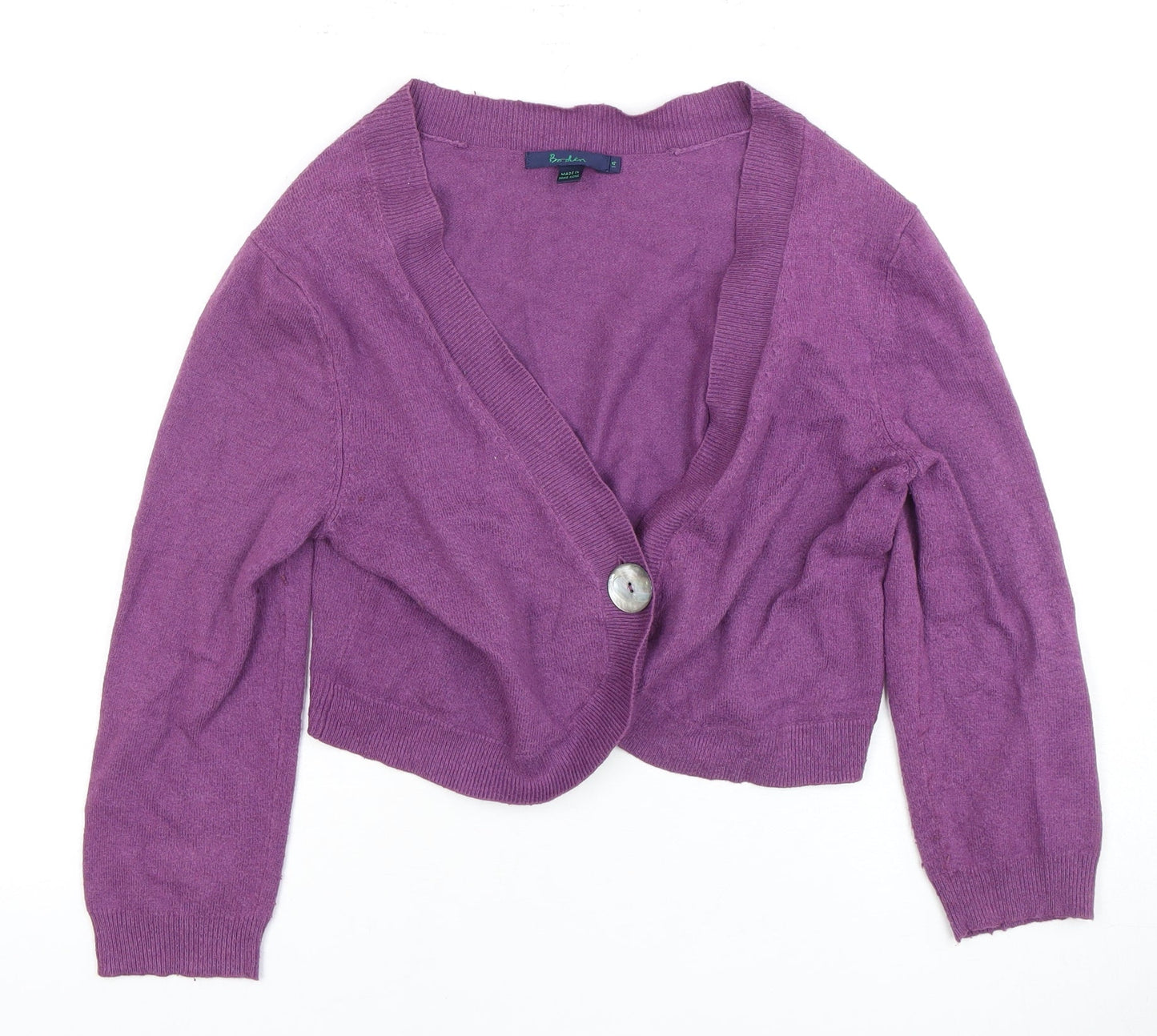 Womens UK Size 14 Berkertex Purple Cardigan Jumper