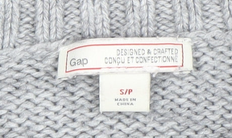 Gap Women's Grey Cable Knit Pullover Jumper Size S