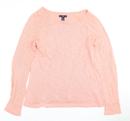 Gap Women's Pink Pullover Jumper, Size S, Boat Neck