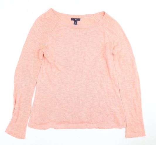 Gap Women's Pink Pullover Jumper, Size S, Boat Neck