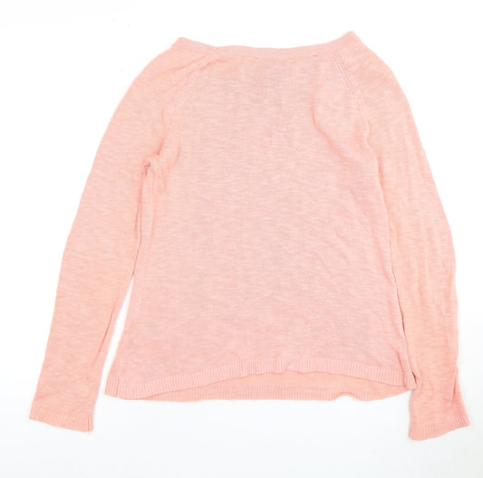 Gap Women's Pink Pullover Jumper, Size S, Boat Neck