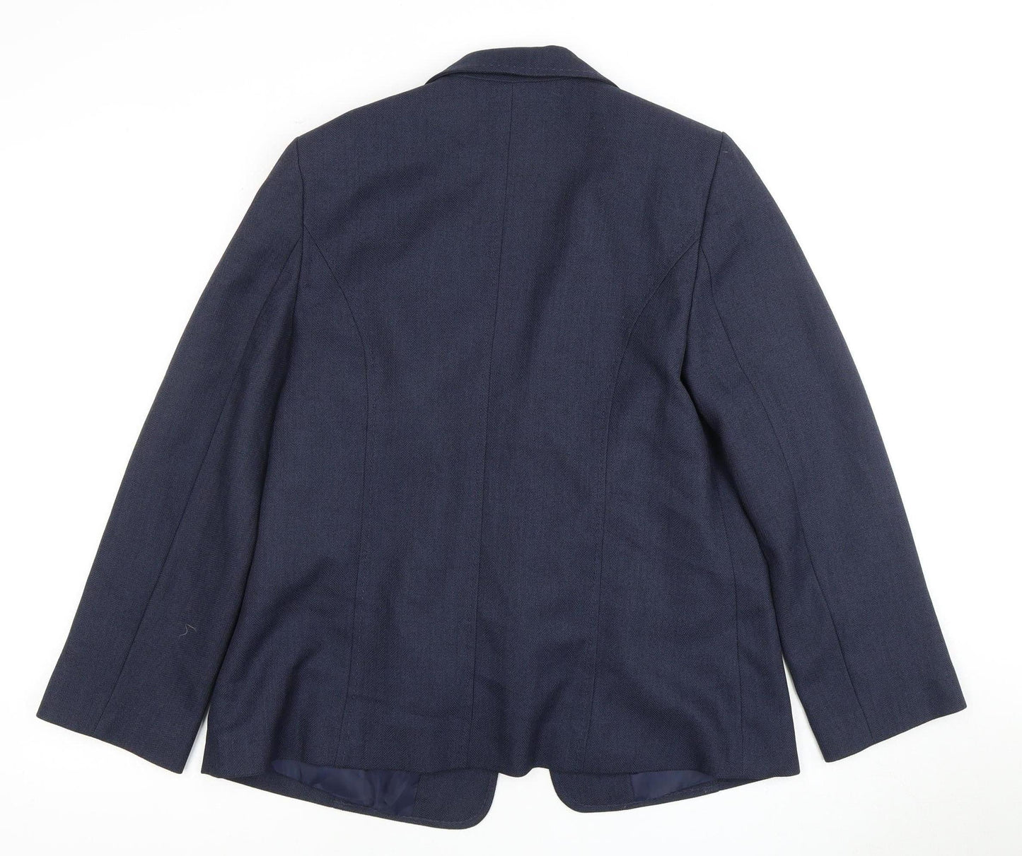 Lulu Women's Blue Suit Jacket Size 14 Regular Fit