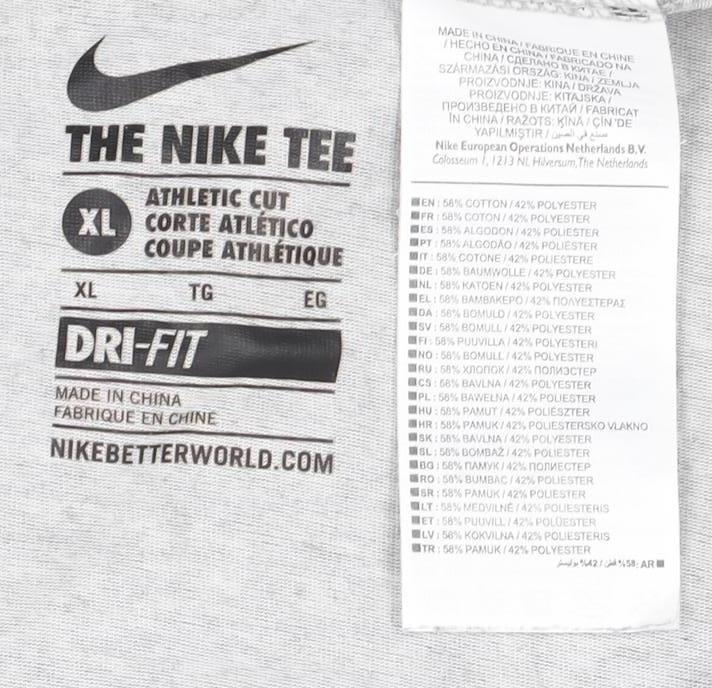 Womens UK Size XL Nike Grey Basic T-Shirt