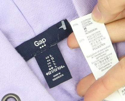 Gap Women's Purple Full Zip Hoodie UK 12