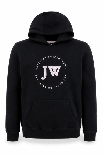 Jack Wills Black Girls Hoodie 12Y Pullover Graphic Print