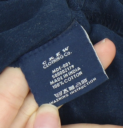 Mens UK Size M Crew Clothing Co. Blue  T-Shirt
