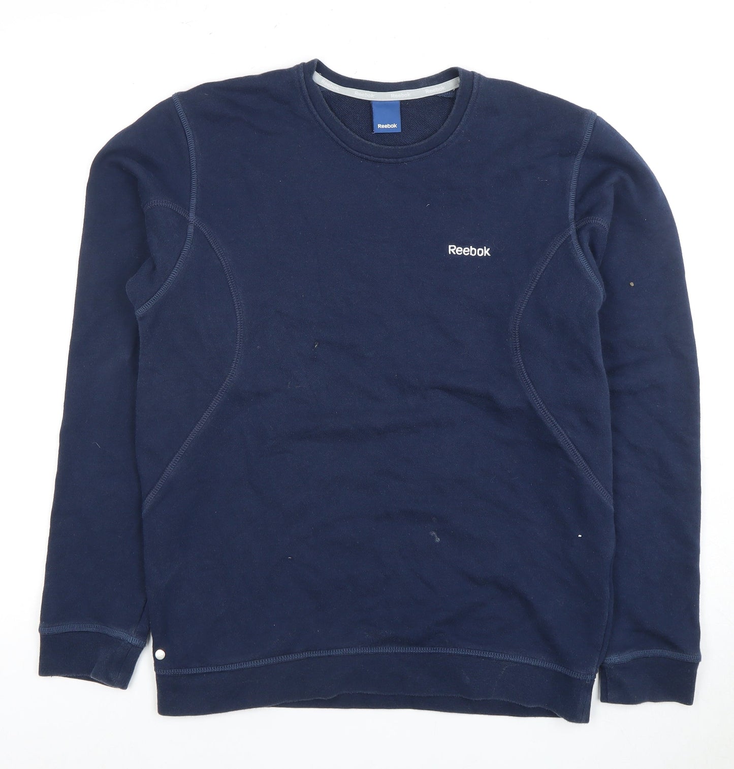 Mens UK Size S Reebok Blue Pullover Sweatshirt