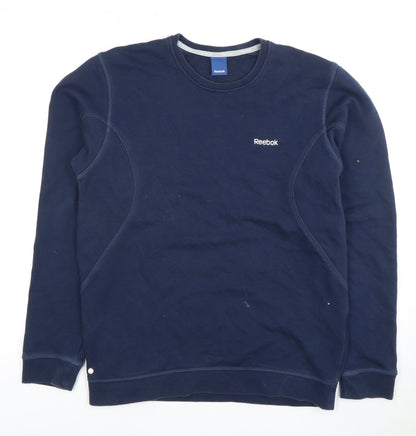 Mens UK Size S Reebok Blue Pullover Sweatshirt