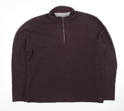 RJR John Rocha Men's Large Brown 1/4 Zip Sweatshirt