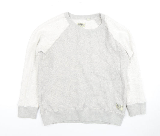 Womens UK Size 12 Jack Wills Grey Pullover Sweatshirt